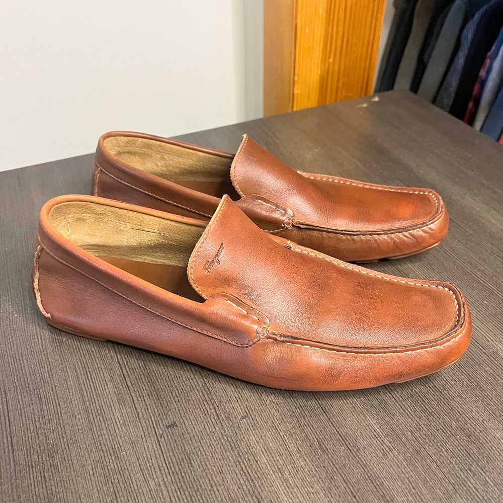 Salvatore Ferragamo Tan Leather Loafers